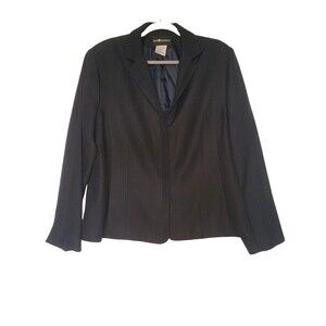 Sag Harbor Dark Blue and Black Chevron Blazer Size 18